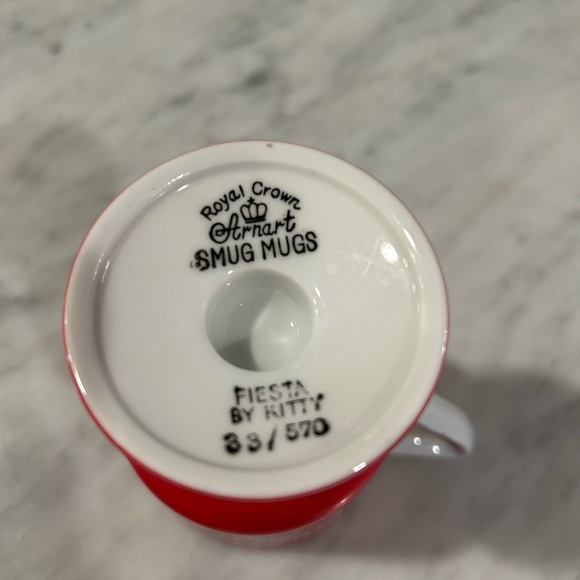Vintage “Liana” Coffee Cup Mug Royal Crown Arnart Smug Mugs Fiesta by Kitty - Picture 3 of 3